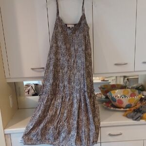 Jude Connally Brown Sleeveless Spaghetti Strap Maxi Sundress